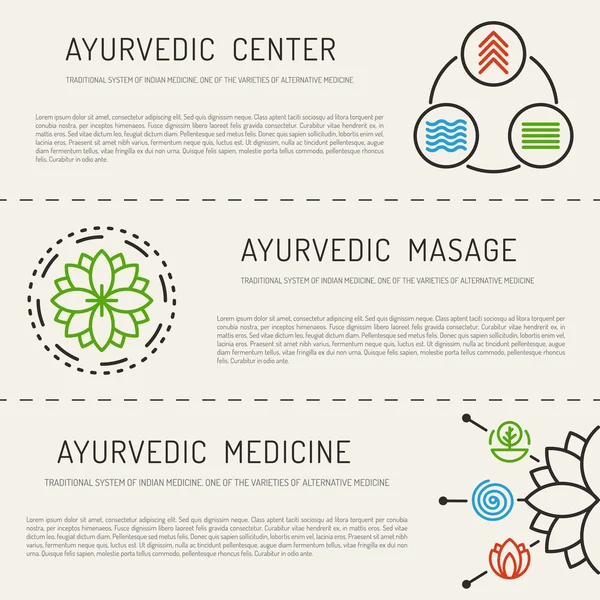 Types de corps Ayurveda — Image vectorielle