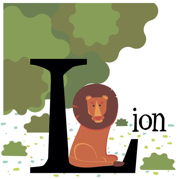 Renkli resmi bir aslan ile 