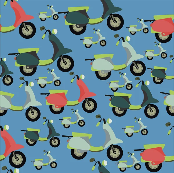 Scooter ile renkli vektör görüntü