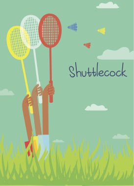 Yaz ruh, badminton oynamaya kartıyla