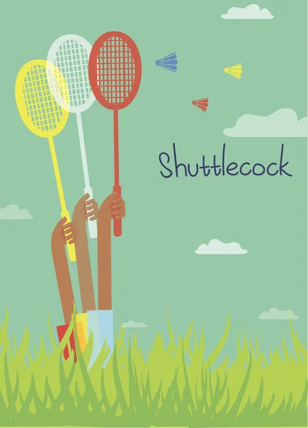 Yaz ruh, badminton oynamaya kartıyla