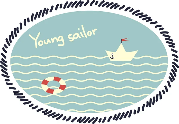 bir kağıt tekne ile amblemi