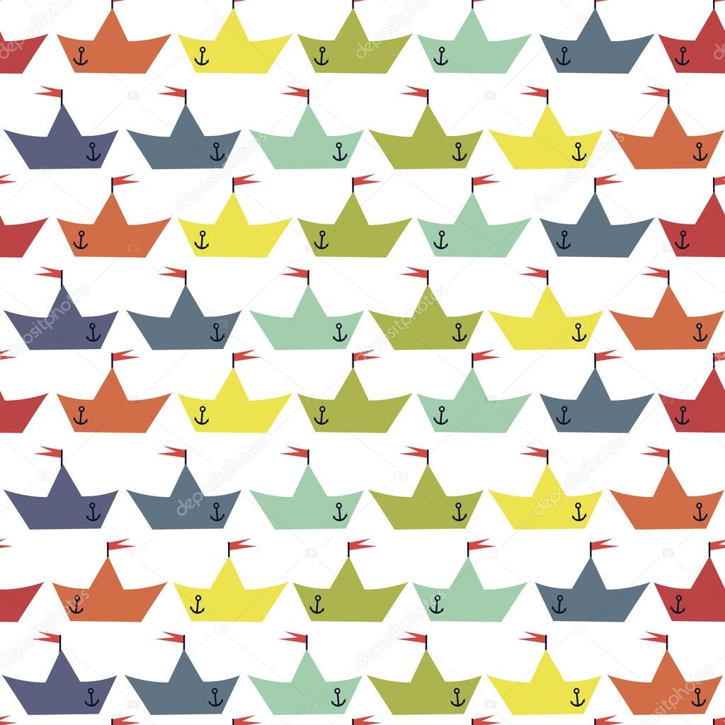 color paper boats