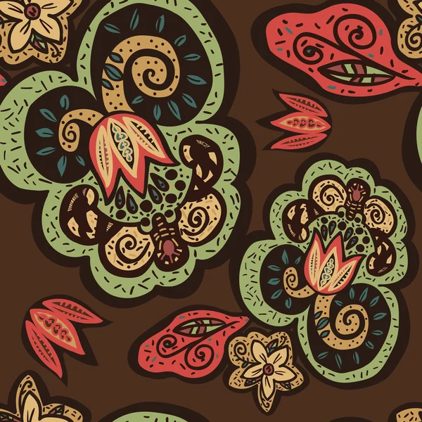 oryantal tarzı soyut çiçek