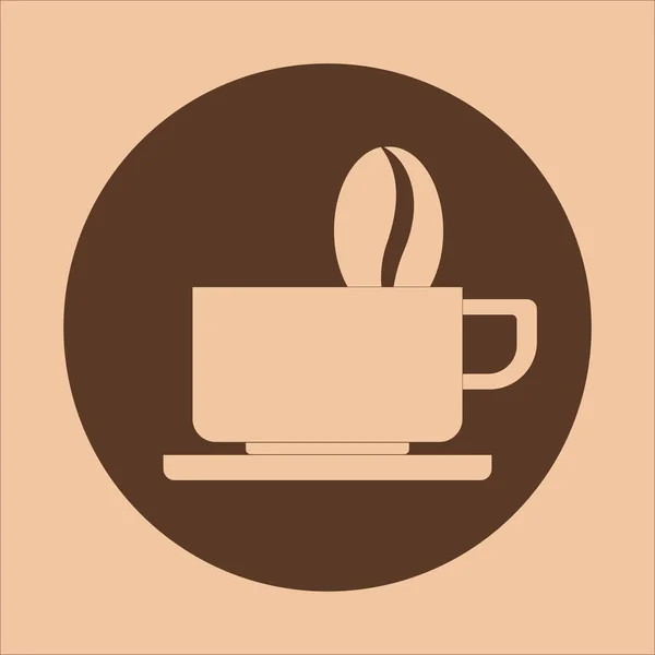 Logo Kawy Retro Fasolą Zamiast Dymu — Wektor stockowy