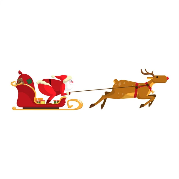 Santa Claus Porarki Deer Stock Vector