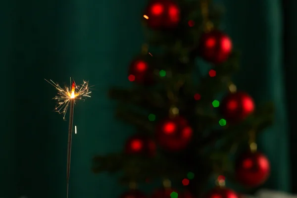 Fuego de Bengala con bokeh — Foto de Stock