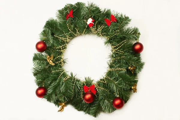 Christmas wreath on the door Royalty Free Stock Images