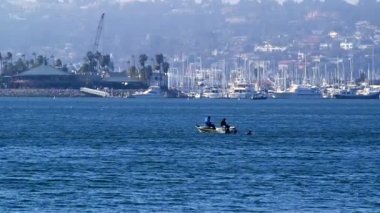 San Diego manzarası içinde belgili tanımlık geçmiş ile beyaz yelkenli yelken yat