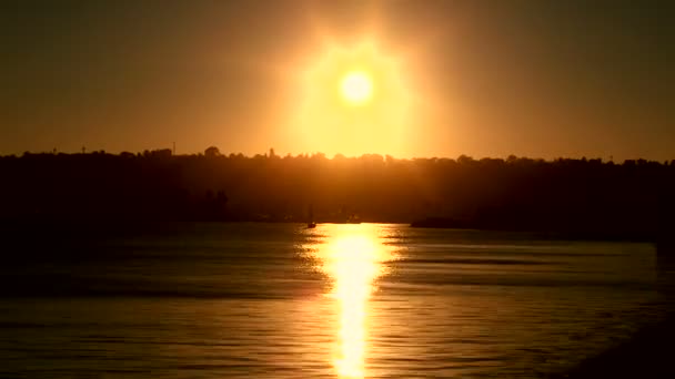 Pôr-do-sol na baía de San Diego — Vídeo de Stock