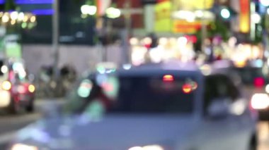 Tokyo akşam sokak sahne defocus