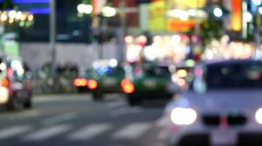 Tokyo akşam sokak sahne defocus