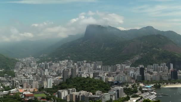 Statyczne strzał z Rio de Janeiro od góry głowa cukru — Wideo stockowe