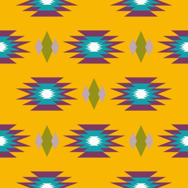 Aztek Hint geometrik seamless modeli.