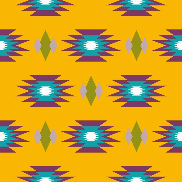 Aztec indian geometric seamless pattern. — Stock Vector