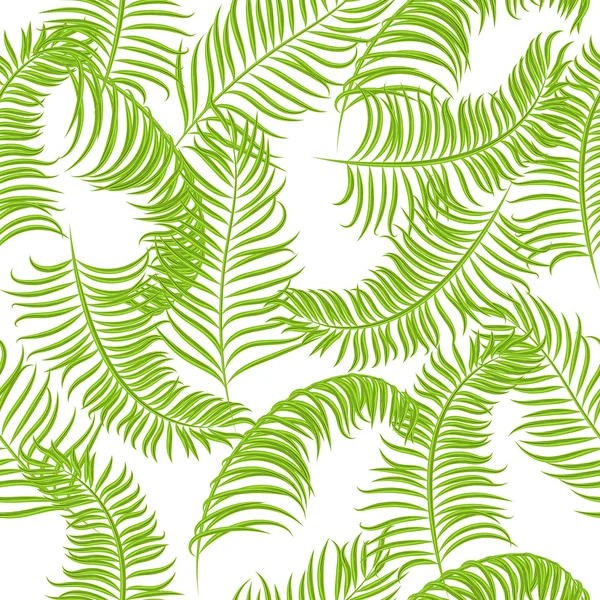 Тропические джунгли пальмовые листья векторного фона . — стоковый вектор