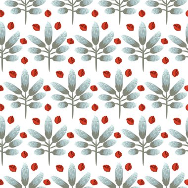 Bahar kır çiçeği kayrak gri renk seamless modeli.