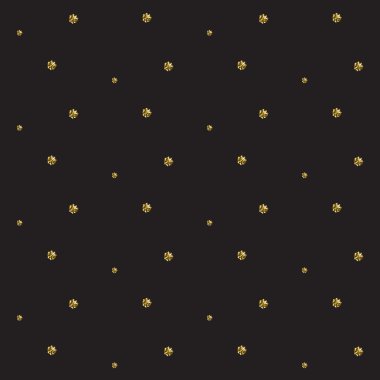 Altın folyo glitter polkadot dikişsiz desen.