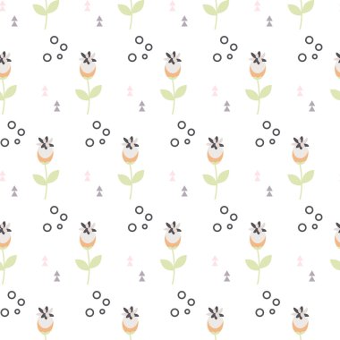 Kır çiçeği bahar alan seamless modeli.