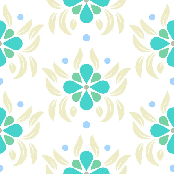 Hojas florales patrón sin costura . — Vector de stock