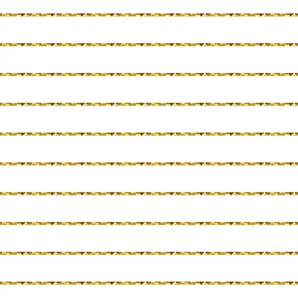 Feuille d'or rayures ligne paillettes motif sans couture . — Image vectorielle