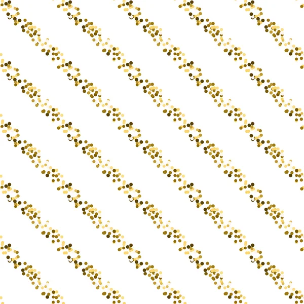 Gold foil glitter line stripes seamless pattern. — Stock Vector