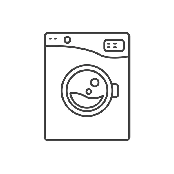 Wasmachine lijn pictogram teken. — Stockvector