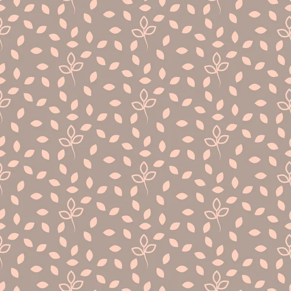 Pink and beige pastel leaves seamless pattern.