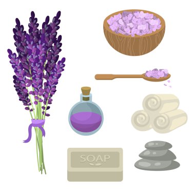 Spa salonu dinlenme aksesuarları.