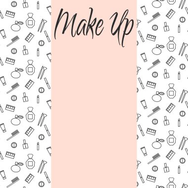 Afiş flyer şablonu güzellik makyaj Aksesuar Merkezi.