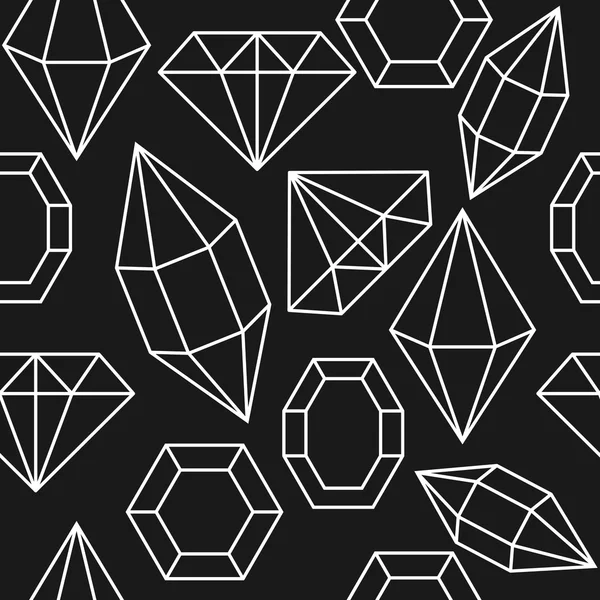 Forma de gema de diamante patrón sin costura . — Vector de stock