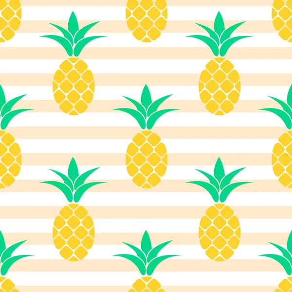 Sommaren ananas mönster design. Pastellfärger bakgrund. — Stock vektor