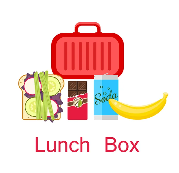 Lunch box wektor. — Wektor stockowy