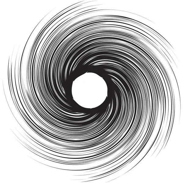 Schwarzes kosmisches Loch. Wirbelgeschwindigkeitslinien Hintergrund. — Stockvektor