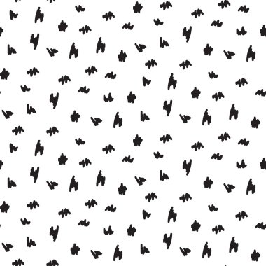 Siyah ve beyaz smear geometrik vintage tasarım deseni.