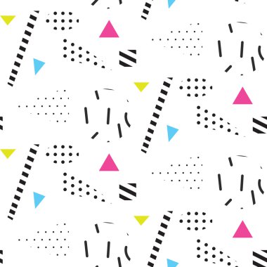 Memphis retro 80'ler seamless modeli.