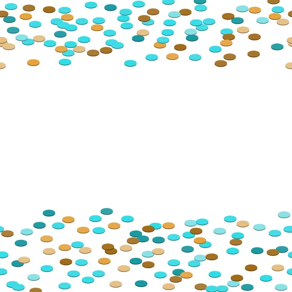 Confettis tinsel bordure vectorielle fond . — Image vectorielle