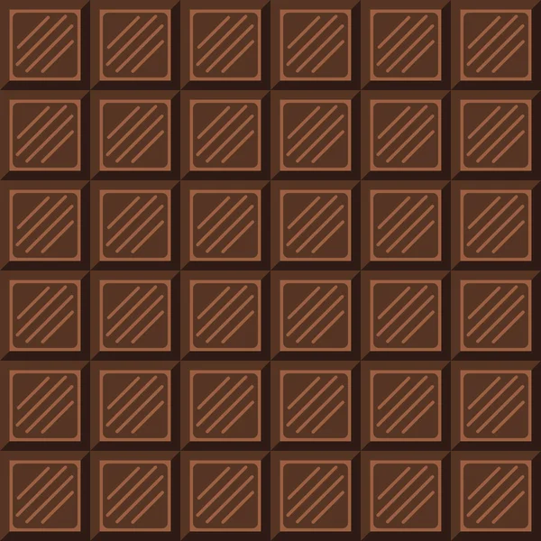 Barra di cioccolato modello senza soluzione di continuità . — Vettoriale Stock