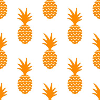 Ananas basit vetor sorunsuz arka plan. Tekstil desen.