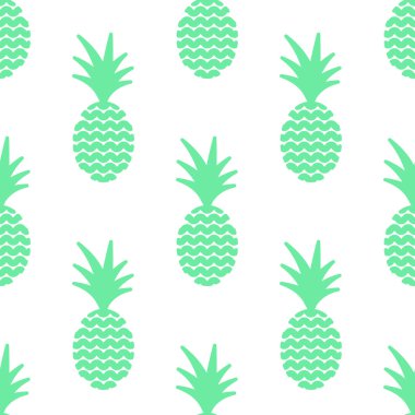 Ananas basit vetor sorunsuz arka plan. Tekstil desen.