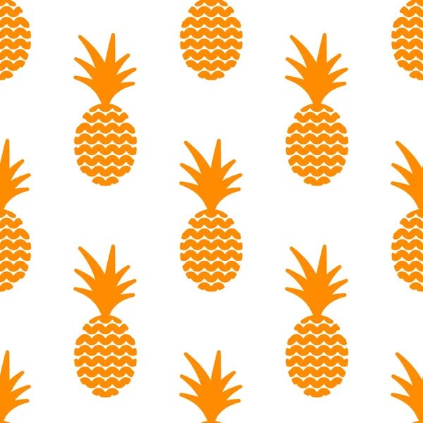 Ananas jednoduché vetor bezešvé pozadí. Textilní vzor. — Stockový vektor