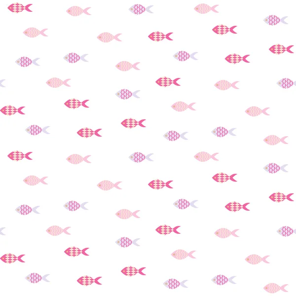 Vektor Fisch nahtlose Muster. — Stockvektor