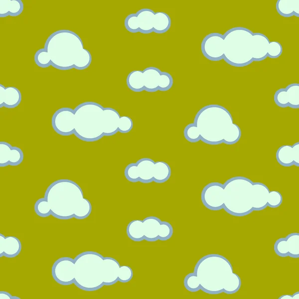 夜空雲シームレスなベクトル パターン. — ストックベクタ