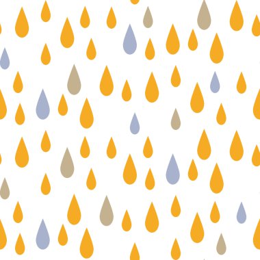 Sorunsuz vektör desen yağmur damlaları.