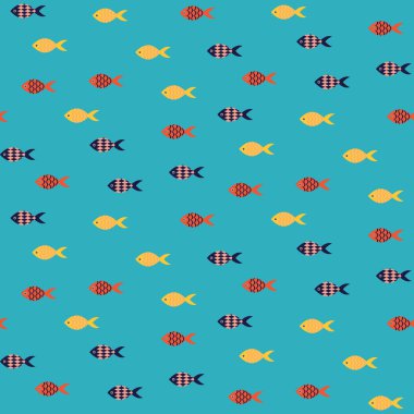vektör balık seamless modeli.