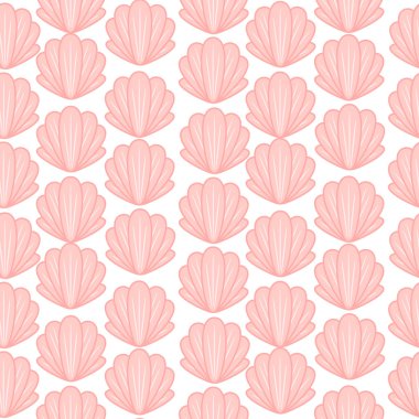 Pembe kabuk sevimli dikişsiz vektör deseni.