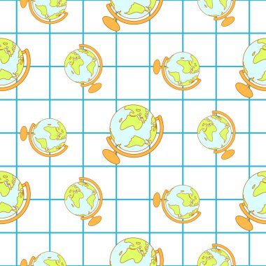 Okul nesneleri vektör seamless modeli.