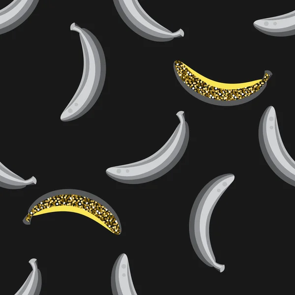 Banana fruit seamless pattern. — Stock Vector