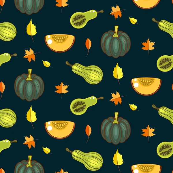 秋の収穫のシームレス パターン. — ストックベクタ