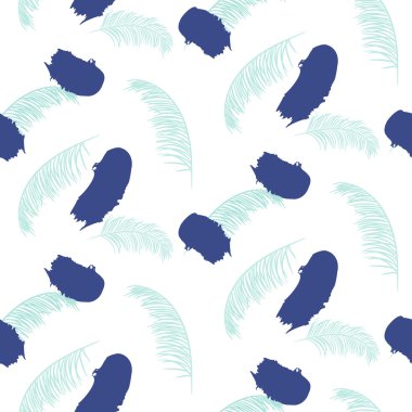 Boya darbeleri kesintisiz mavi vektör desen.